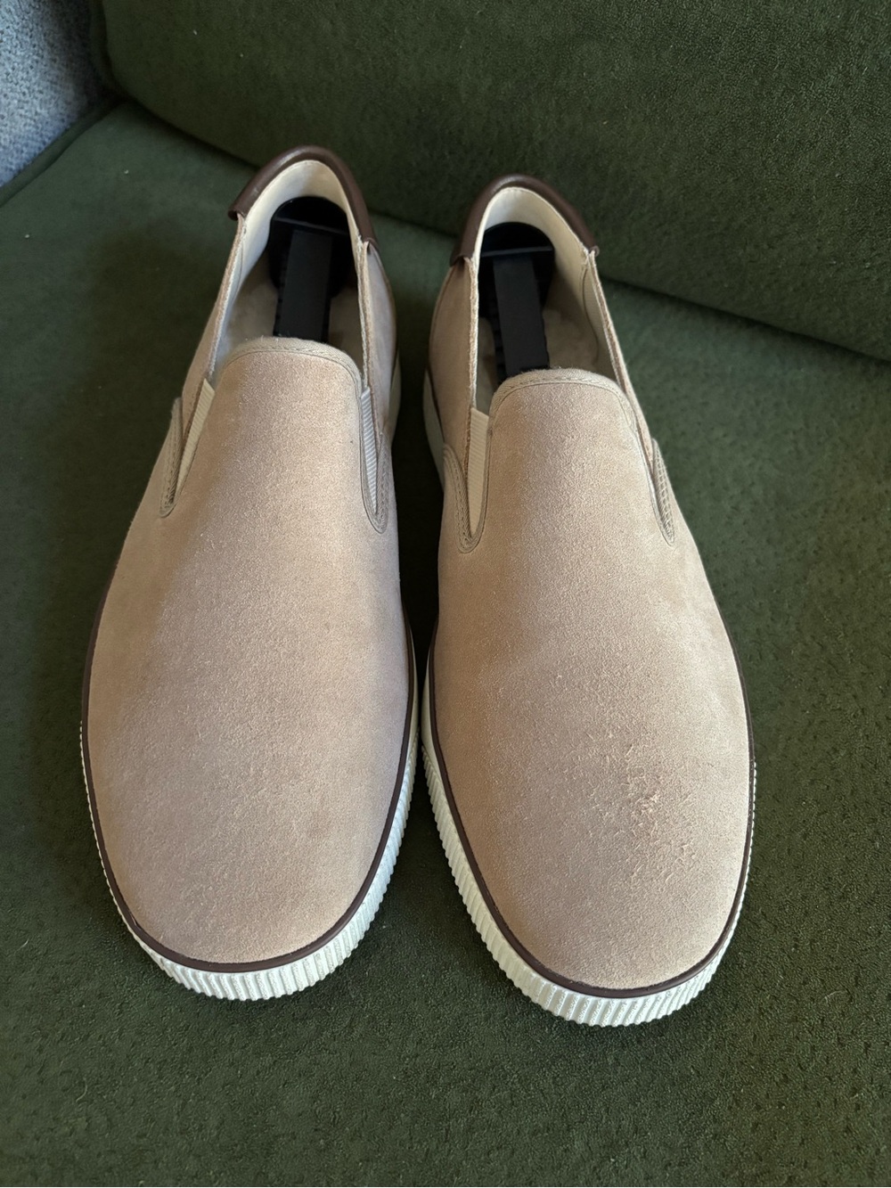 Men's Cole Haan Slip-On Casual Suede Sneakers in Beige